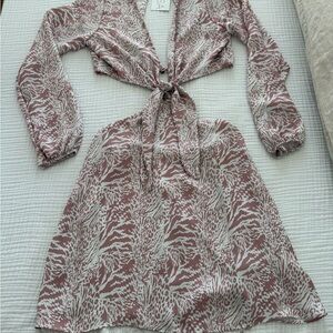 RESA Pink and White Abstract Two-Piece Set